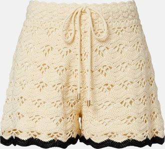 Zimmermann Aster crochet cotton shorts