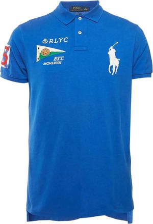 Polo Ralph Lauren 1977 poloshirt met geborduurd logo - Blauw