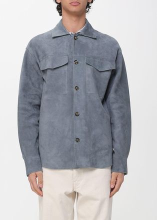Lardini Overshirt Lardini in pelle scamosciata