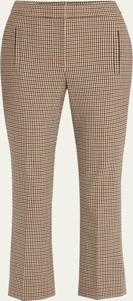Veronica Beard Arte Cropped Houndstooth Pants