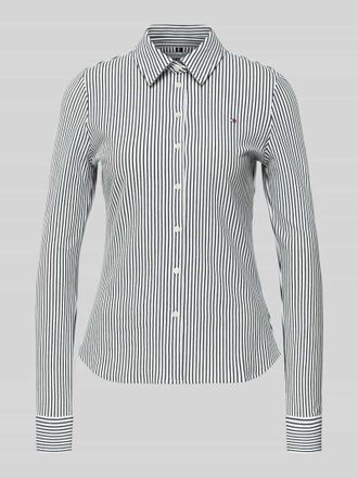 Tommy Hilfiger Slim Fit Hemdbluse aus Baumwoll-Mix in Weiss, Gr&ouml;&szlig;e XXL