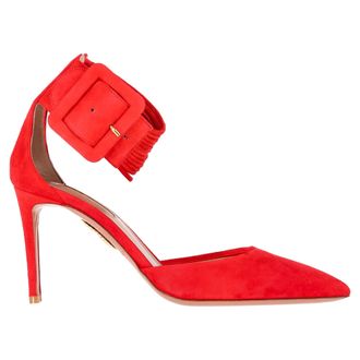 Aquazzura Pre-owned Womens Aquazzura Casablanca Pumps in Red Suede - Size EU/IT 38