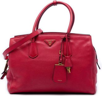 Prada Pre-owned Prada Vitello Daino Zip Top Convertible Tote Ladies 4YKMVVVJYAY7Q0D4