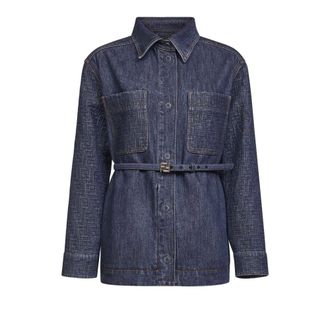 Fendi Mujer, Chaquetas, Azul, Talla: L