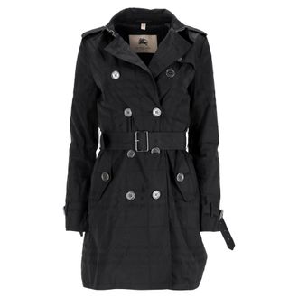 Burberry Burberry London Ruittrenchcoat in Zwart Polyester