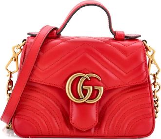 Gucci Borsa a tracolla GG Marmont mini - Rosso