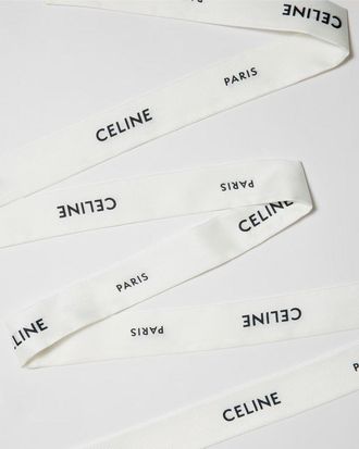 Celine Logo-Jacquard Necktie - White