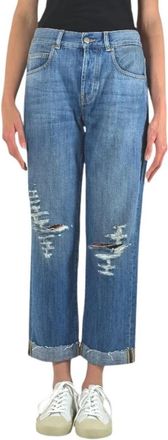 Roy Rogers Cropped Jeans - Dames - Cropped Jeans - Blauw - W30 - Katoen - Jeans