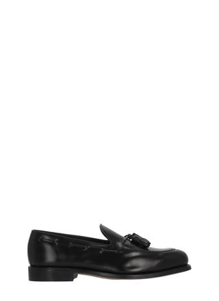Berwick 1707 Black Tassels Polished Leather Loafers