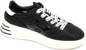 Hogan Rebel Lace-Up Sneakers - Dames - Sneakers - Zwart - 35 EU - Leer - Schoenen