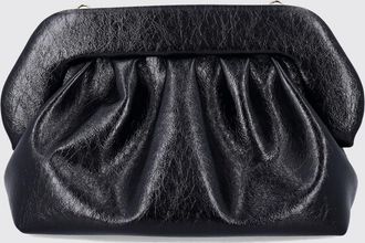 Themoir&egrave; Bios Draped Vegan Leather Clutch with Removable Shoulder Strap