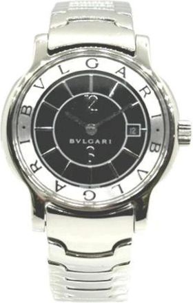 Bulgari Pre-owned Watches, female, Black, Size: ONE SIZE Pre-owned Stainless Steel Watch