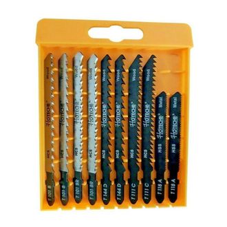 Trade Shop Trade Shop - Set 10 Lame Per Seghetto Alternativo Legno Metallo Hcs Pvc 75 100mm Art.621001