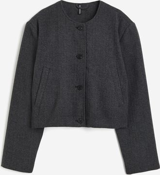 H&M Jacke mit Schulterpolstern - Grau