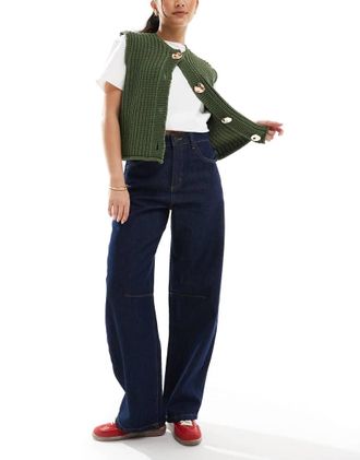 Cotton On barrel jeans in indigo-Blue