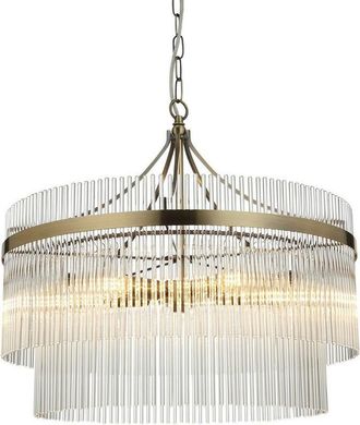 Endon Lighting Marietta 5 Light Multi Arm Lamp Ceiling Pendant Antique Brass