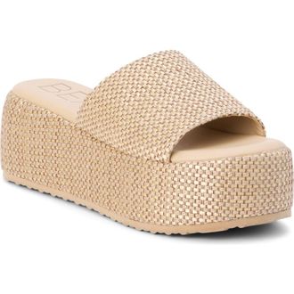 Matisse Footwear Pismo Platform Wedge Sandal in Tan Multi Jute at Nordstrom, Size 10