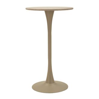 Mauro Ferretti Mesa de bar de madera y metal color crema (&oslash; 60 x 106 cm)