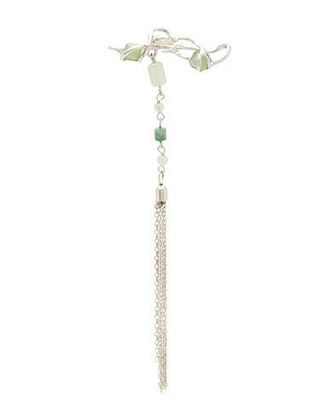 8 by YOOX FUTURISTIC LONG METALLIC & BEADS EARCUFF