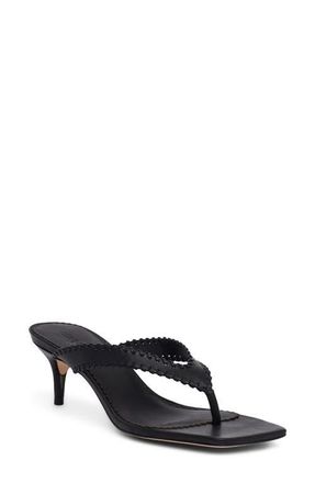 Cinq &agrave; Sept Frankie Thong Slide Sandal in Black at Nordstrom, Size 10.5Us