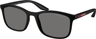 Prada PS A08S Polarized DG002G Mens Sunglasses Black Size 56