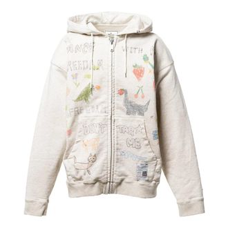 Miharayasuhiro Zip-throughs, male, White, Size: M Doodle Zip-up Hoodie