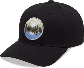 tentree Lake Patch Elevation Hat in Meteorite Black/light Moss at Nordstrom