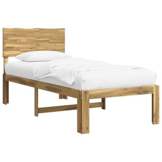 vidaXL Estructura De Cama Individual Con Cabecera Rostock Blanco Vidaxl