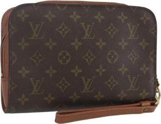 Louis Vuitton Pre-owned Clutches, female, Brown, Size: ONE SIZE Pre-owned Canvas Clutch