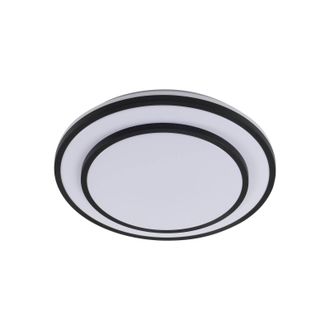 Lindby L&aacute;mpara De Techo Led duala En Negro Pl&aacute;stico - Lindby
