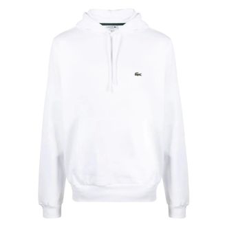 Lacoste Hoodies, male, White, XL, Casual Sweatshirt 001C