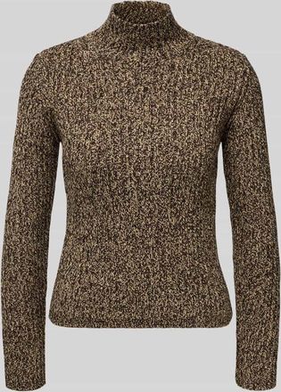 Mango Strickpullover mit Rollkragen in Dunkelbraun, Größe S