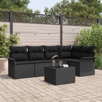 vidaXL Vidaxl - Conjunto De Sof&aacute; De Jard&iacute;n 6 Pcs 242.5 X 132.5 X 85 Cm