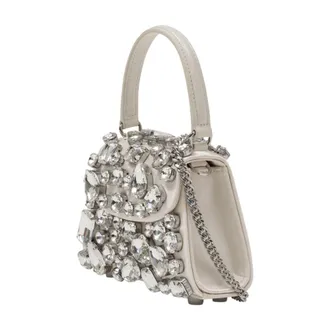 Self Portrait Crystal Mini Bag - Ivory