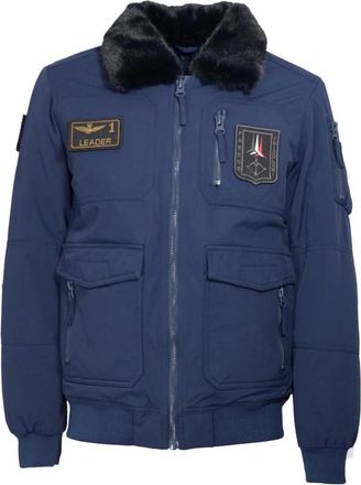Aeronautica Gewatteerd Pilotenjack in Blauw - Heren - Winterjassen - Blauw - L - Katoen - Jassen