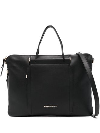 Piquadro Leren laptoptas (30 cm x 40 cm) - Zwart