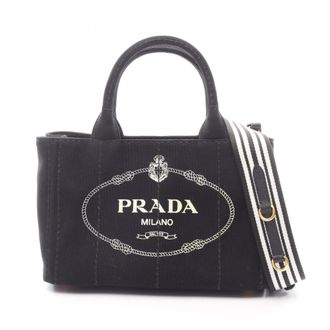 Prada Black Canapa Handbag Tote Bag (Pre-Owned)