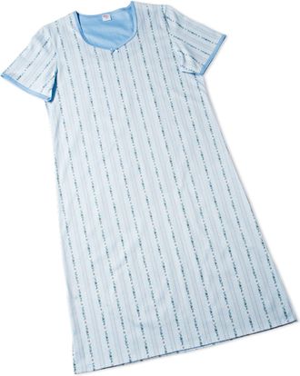 Isa Nachthemd ISA BODYWEAR Nachthemd kurzarm, Damen, Gr. XL, N-Gr, stahlblau, Obermaterial: 100% Baumwolle CO., Kleider Nachthemd
