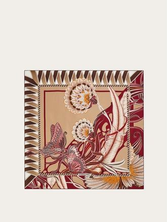 Ferragamo Womens Multicolor Silk Printed Scarf