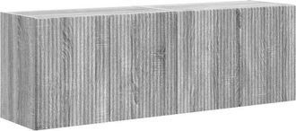 vidaXL Mueble De Tv Montado En La Pared 2 Pcs Gris Sonoma Vidaxl