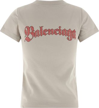 Balenciaga Womens Gray Cotton T-Shirt