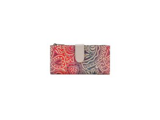 Patricia Nash Nazari Wallet Wallet Womens Handbags Greek Ombre Print, Faux Suede/Full Grain leather/Leather