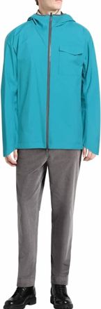 Herno Zip-Up Hooded Jacket In Azzurro