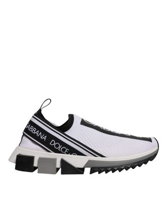 Dolce & Gabbana Black White Slip On Sorrento Sneakers Womens Shoes