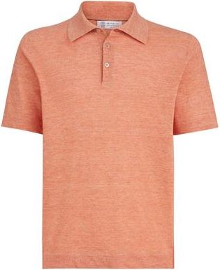 Brunello Cucinelli Polo-style sweater in Apricot at Nordstrom, Size 44 It