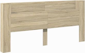 vidaXL Cabecero De Cama Con Led Roble Sonoma 220x16,5x103,5 Cm Vidaxl