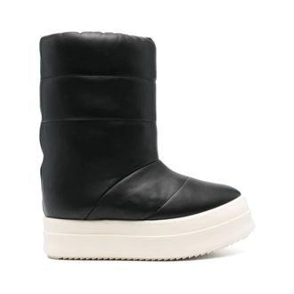 Rick Owens Schoenen, Heren, Zwart, 45 EU, Gewatteerde Instap Chunky Zool Schoenen