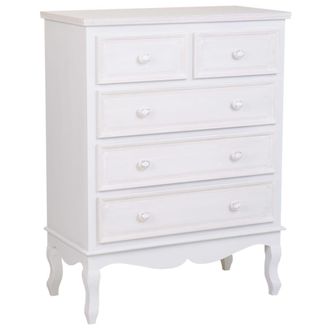 Wanderlust Deco C&oacute;moda de madera 80x40x105 blanca