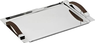 Edzard Premium Serviertablett Kairo 41 x 24 cm - edel versilbert und anlaufgeschützt