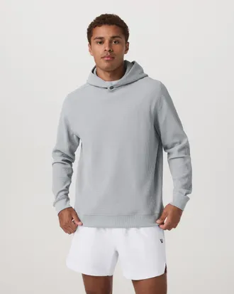 Vuori Clothing Tech Waffle Pullover Hoodie | Sea Fog | Medium